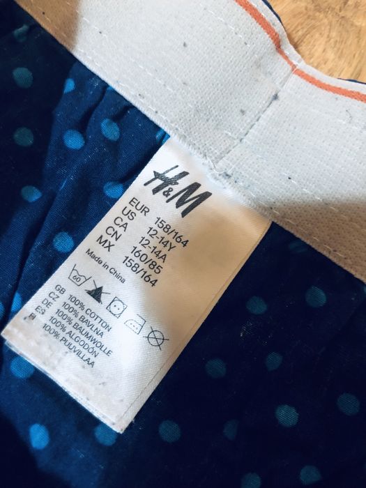 Bokserki męskie 158/164 granatowe H&M slipy spodenki