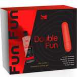 DUPLO FUN KIT COM BALA VIBRANTE E GEL DE MASSAGEM DE MORANGO