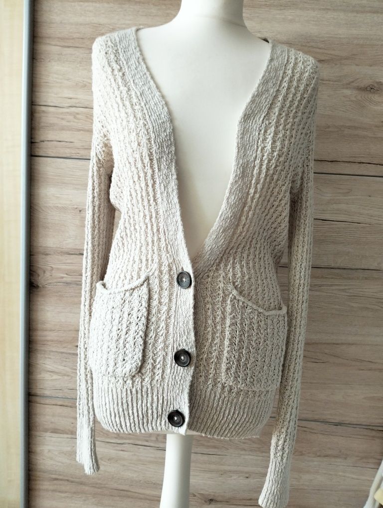 Szaro beżowy sweter; HOLLISTER; rozmiar XS