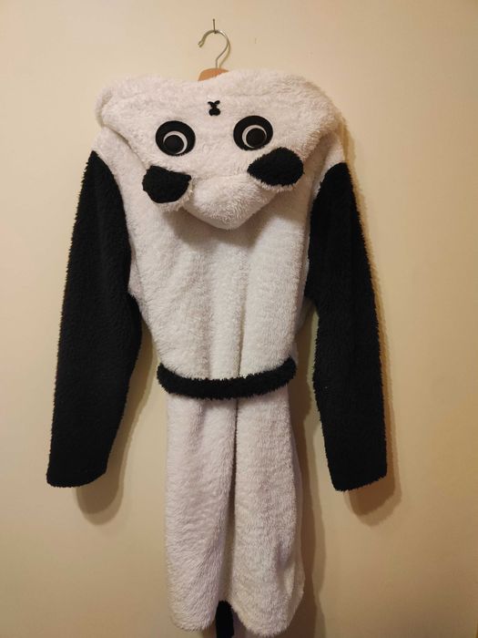 Ciepły pluszowy szlafrok damski panda