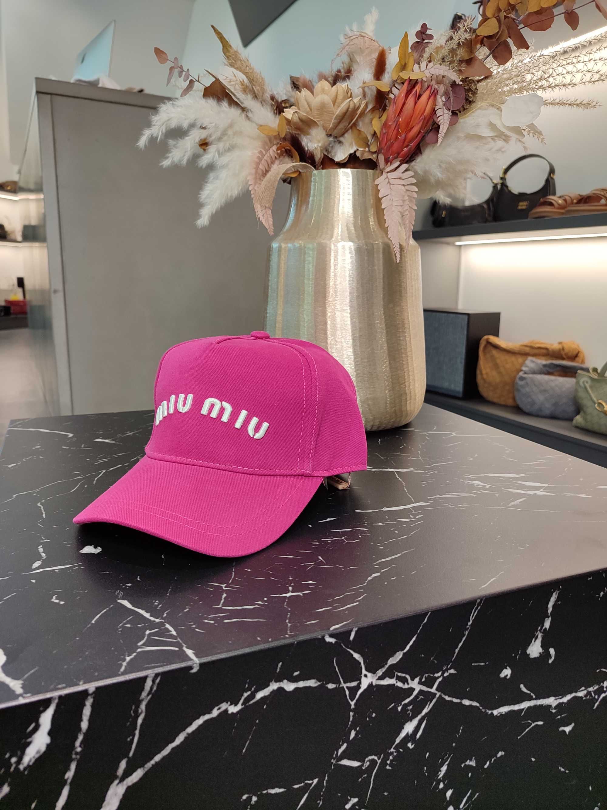 Кепка Miu Miu Cotton Baseball Cap Rose