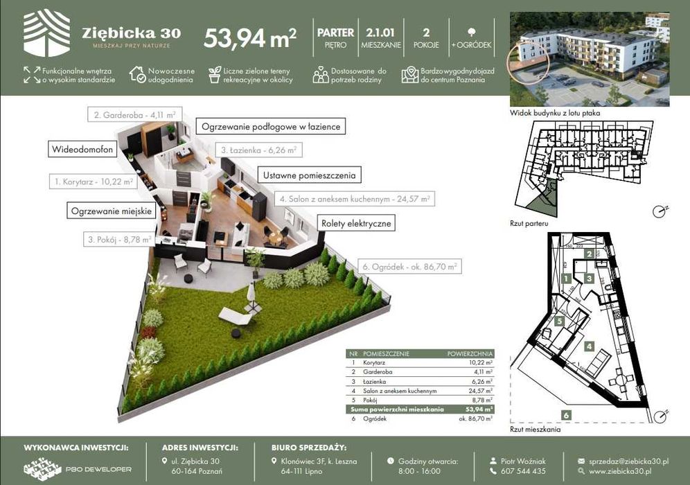 Mieszkanie z ogródkiem w zielonej okolicy