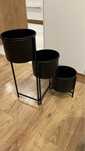 Kwietnik czarny metalowy Home&You