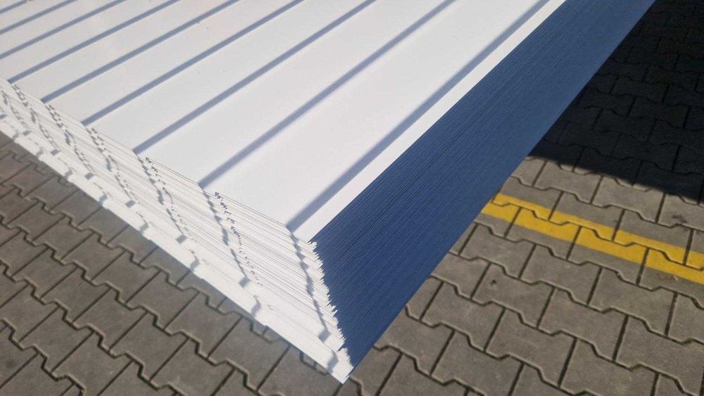 Blacha trapezowa BIAŁA 9010P na sufit, ścianę, podbitkę TBD-7 TANIO