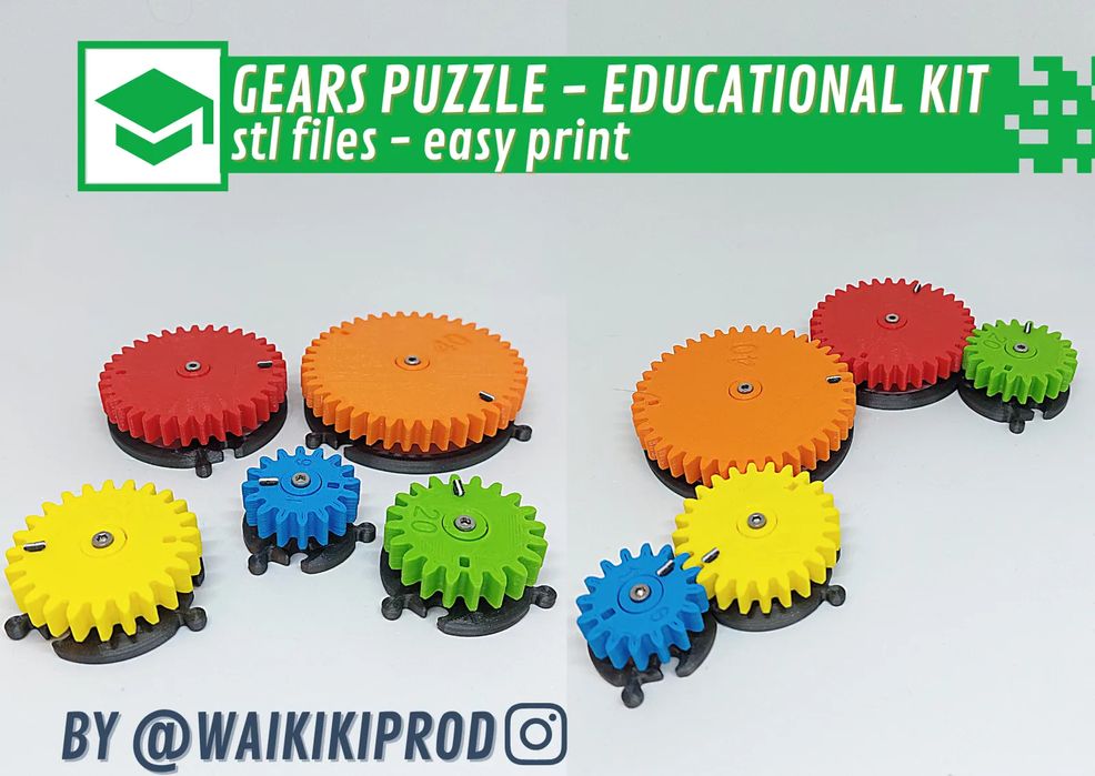 Kit Educativo de Engrenagens para Montar
