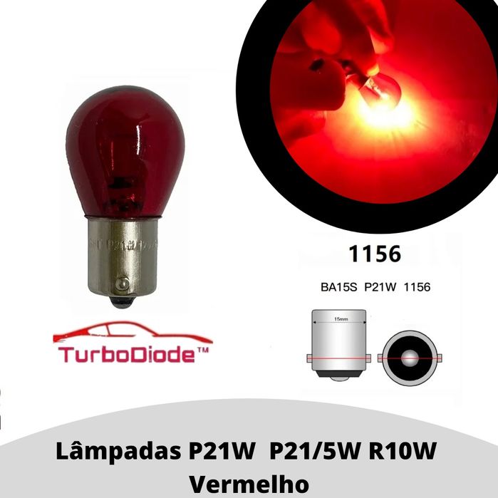 Lâmpadas P21W P21/5W R10W R5W vermelho