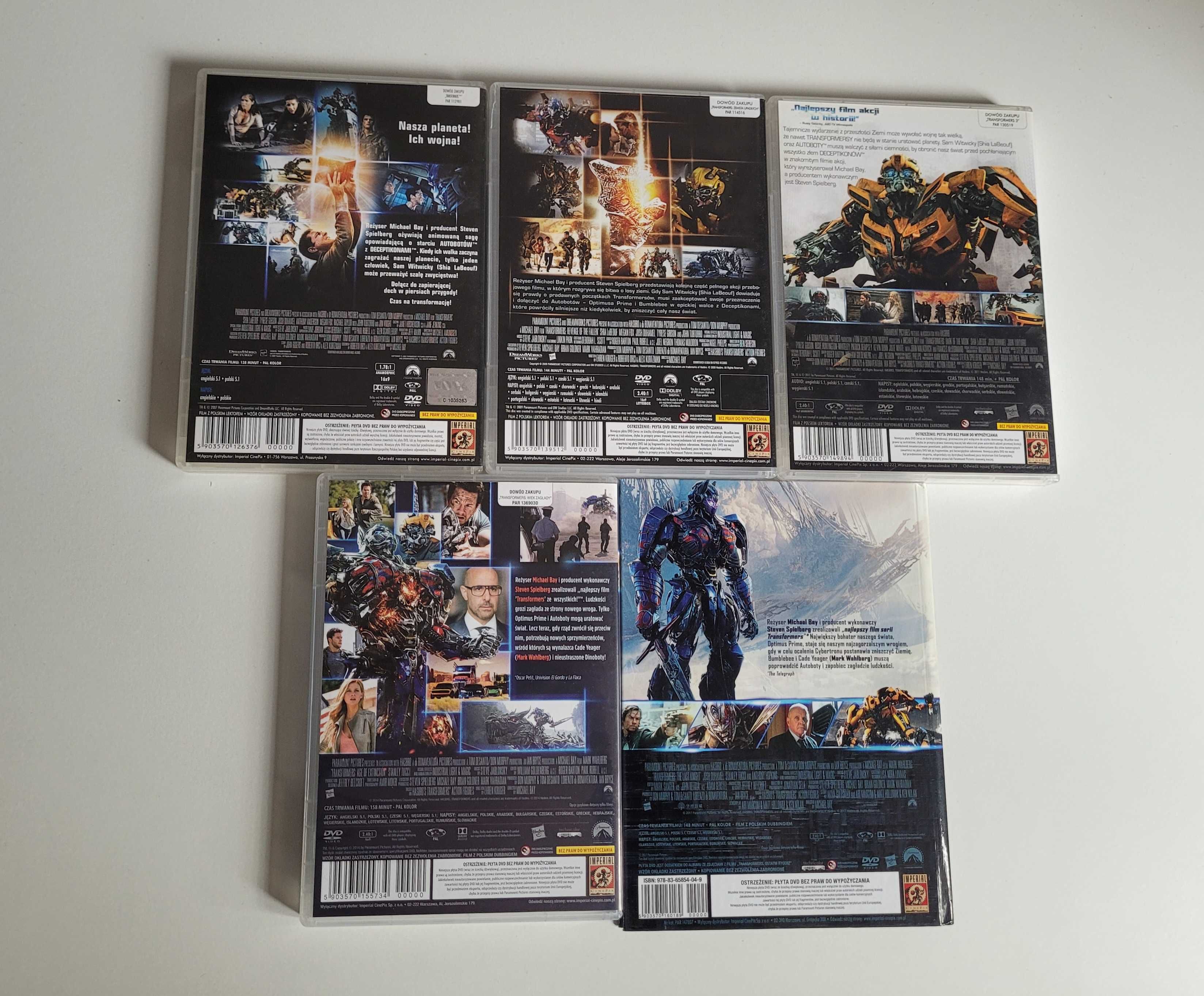 Filmy DVD Zestaw Transformers 1-5 Komplet