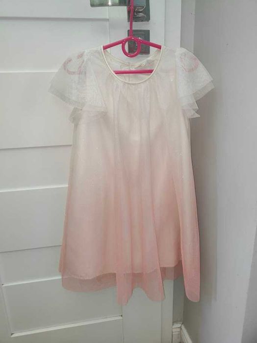 elegancka sukienka ombre 122 cm tiul h&m