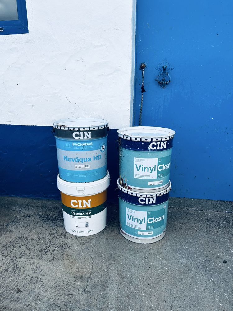 4 latas CIN novas Branco