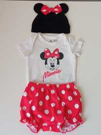 Conjunto body, tapa fralda e touca bebé 2-4 meses - Minnie Disney H&M
