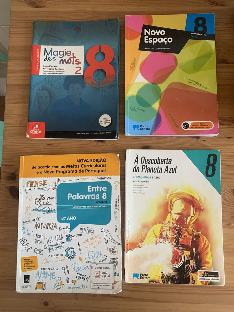 Livros escolares 8 ano
