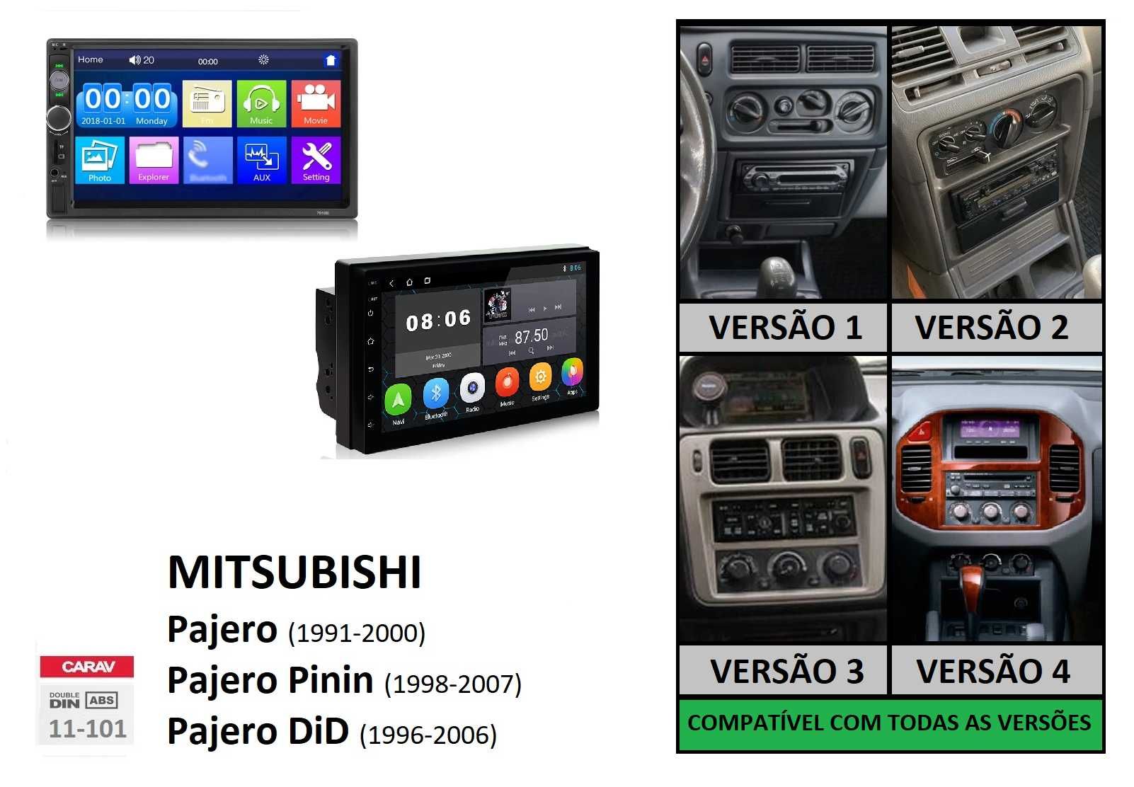 Rádio 2DIN • Mitsubishi PAJERO (1991 a 2007) • Android [4+32GB] DID