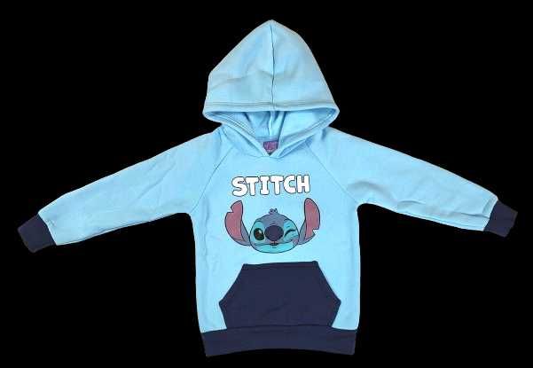 Niebieska bluza z kapturem Stitch 8Y / 128