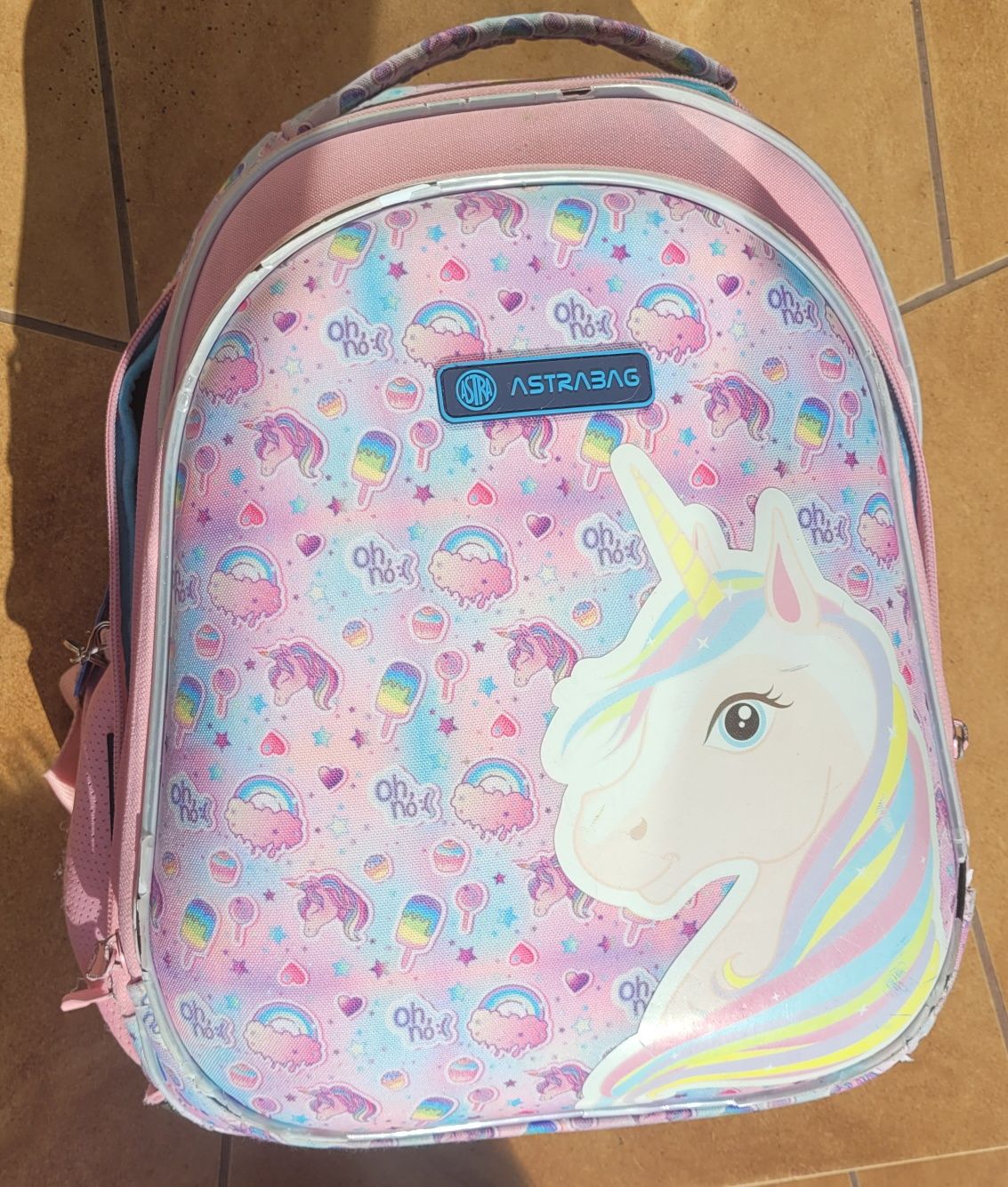 Plecak szkolny dla dziewczynki, jednorożec, różowy, Unicorn Squad ASTR