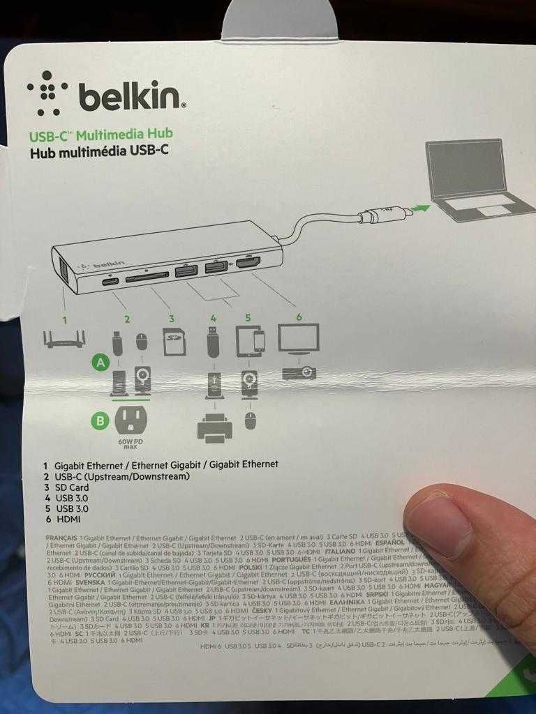 Adaptador Belkin USB-C 6 em 1 (Mac)