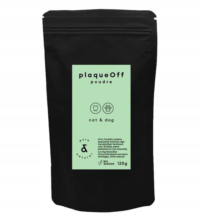 Plaqueoff Control 120g Kot/pies Suplement Saszetka Plaque Off Szybka W