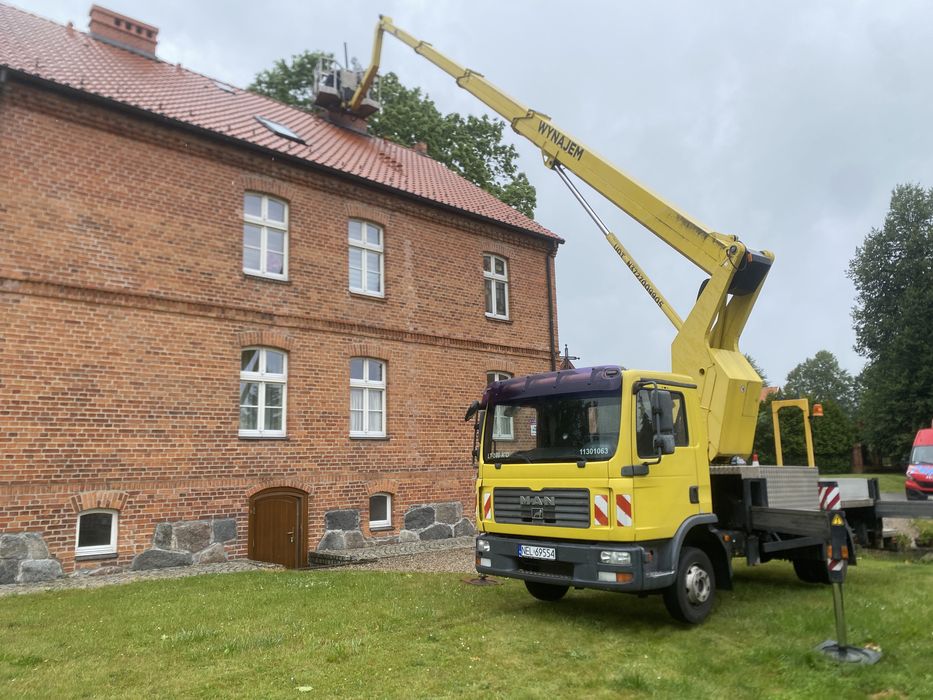 Uslugi podnosnikiem koszowym 30m wzwyzka wycinka drzew i pielegnacja