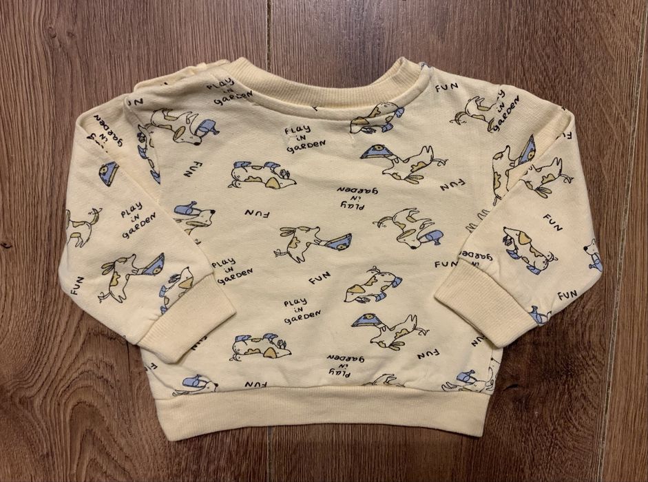 Żółta bluza niemowlęca Fox&Bunny pieski r. 62 68 bluza chłopięca