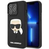 Etui Karl Lagerfeld iPhone 14 Pro 6,1" Czarny - 3D Rubber Karl`s Head