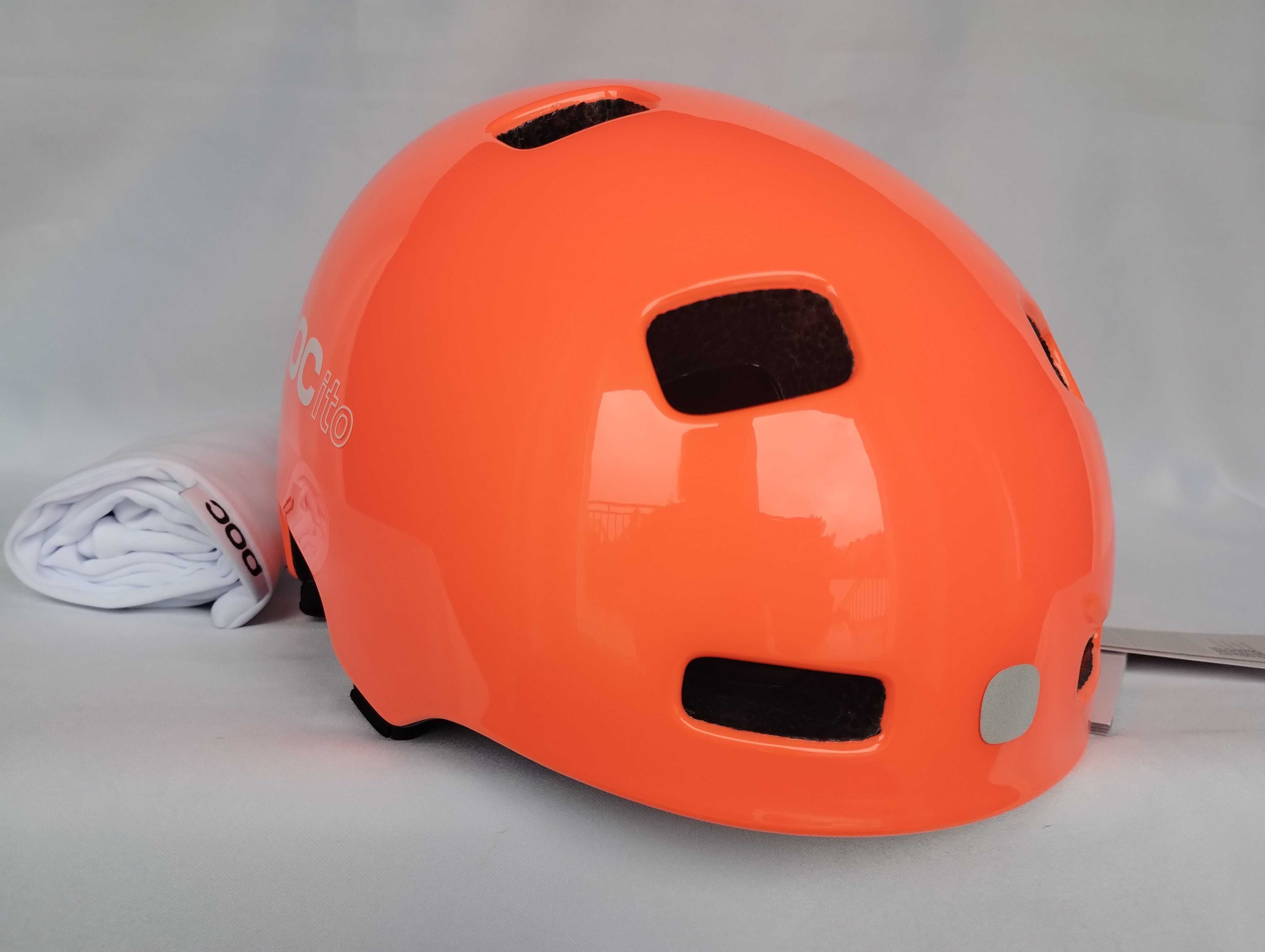 Kask rowerowy dziecięcy Pocito Crane Mips Fluorescent Orange M 55-58cm