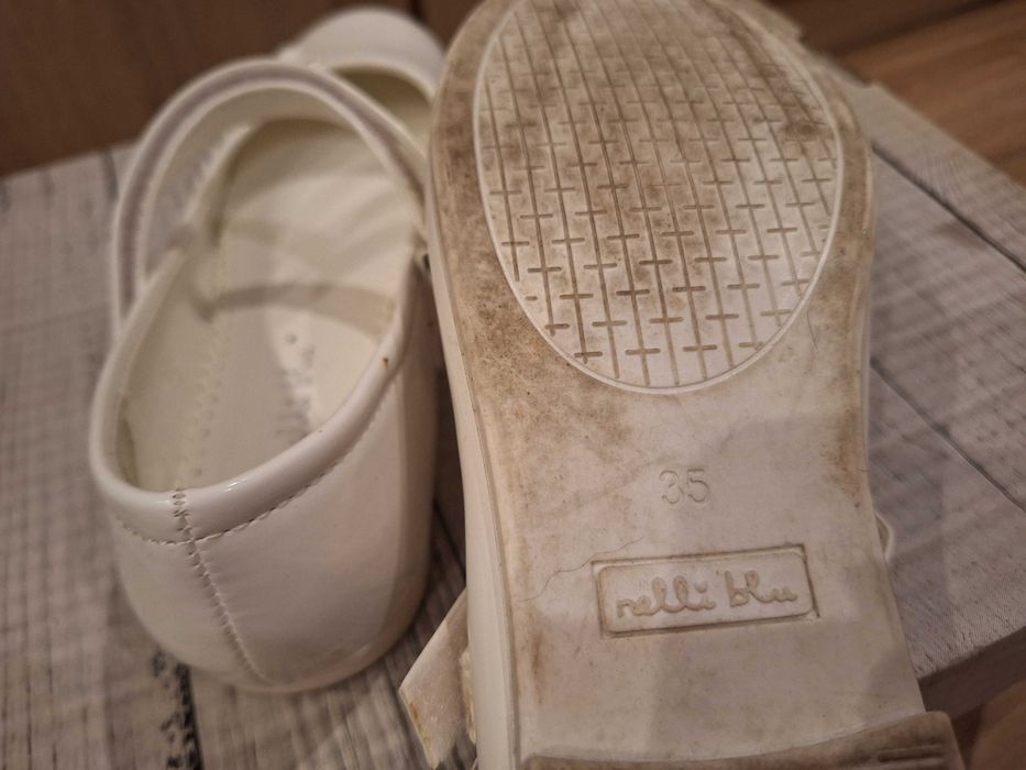 Buty buciki białe 35 komunijne