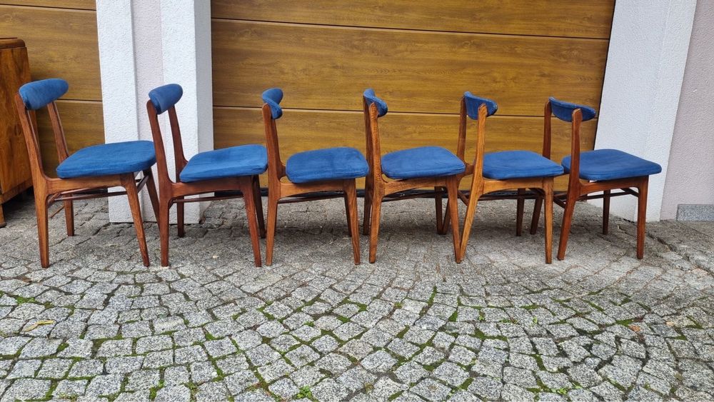 Zestaw krzeseł Hałas 6 sztuk niebieskie