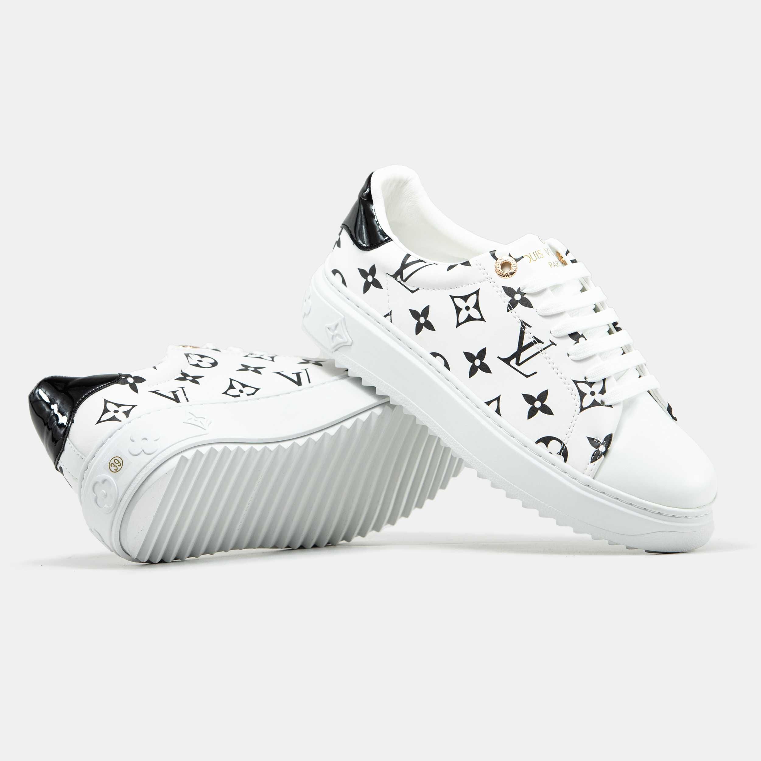 Кроссовки Louis Vuitton Trainer Time Out Monogram Blanc White