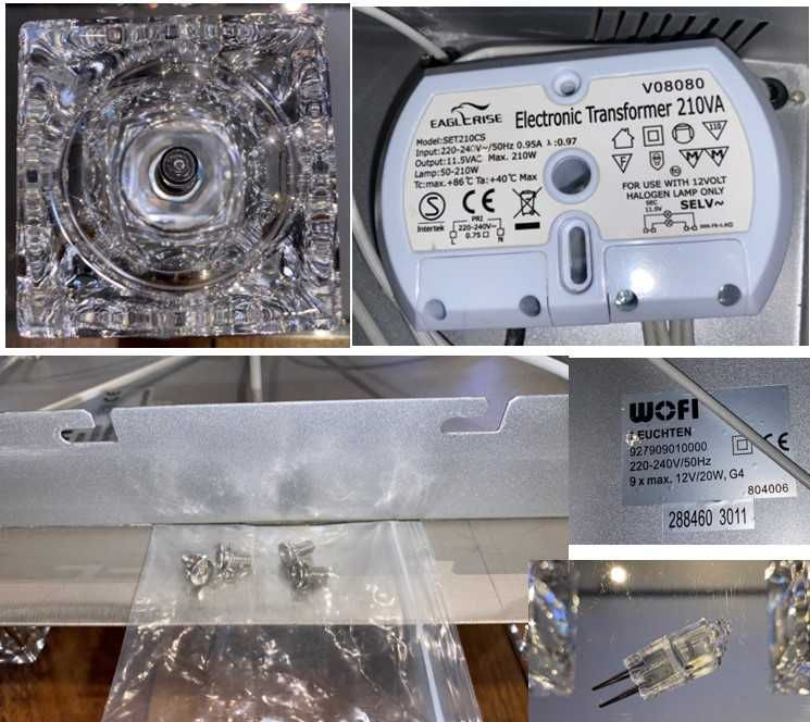 Wofi Lampa sufitowa, 9-punktowa na żarówki typ G4