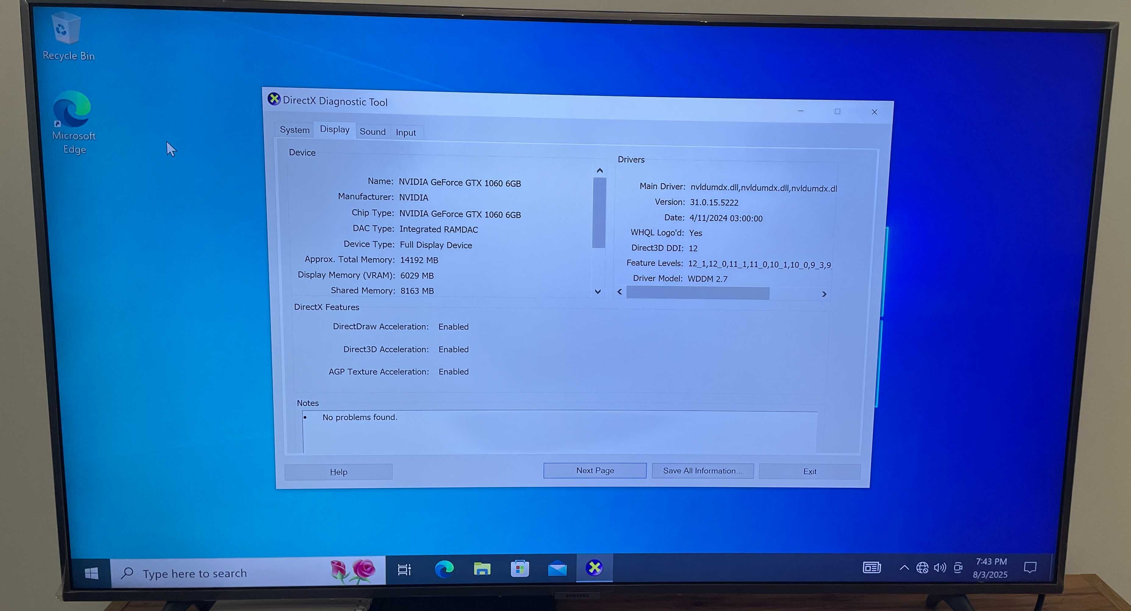 Komputer stacjonarny i5-8600 / GTX 1060 6GB / 16GB RAM – Stan idealny