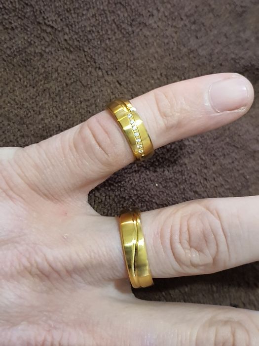 Alianças lindissimas, ouro laminado 18k