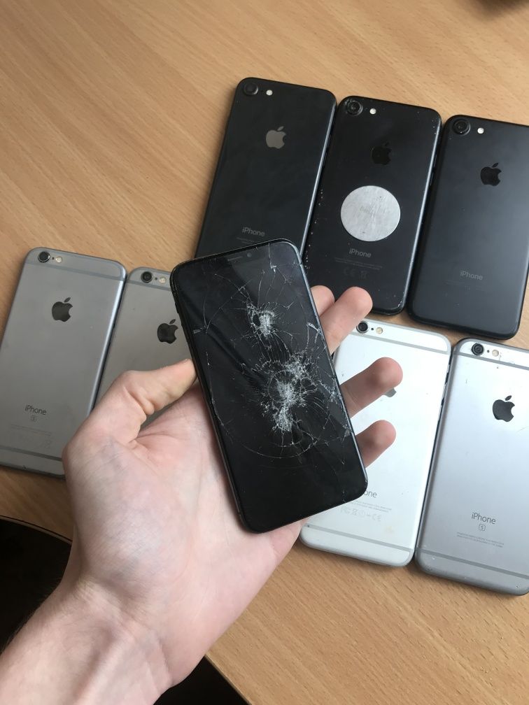Лот телефонів Apple iphone X, 8, 7, 6S,6