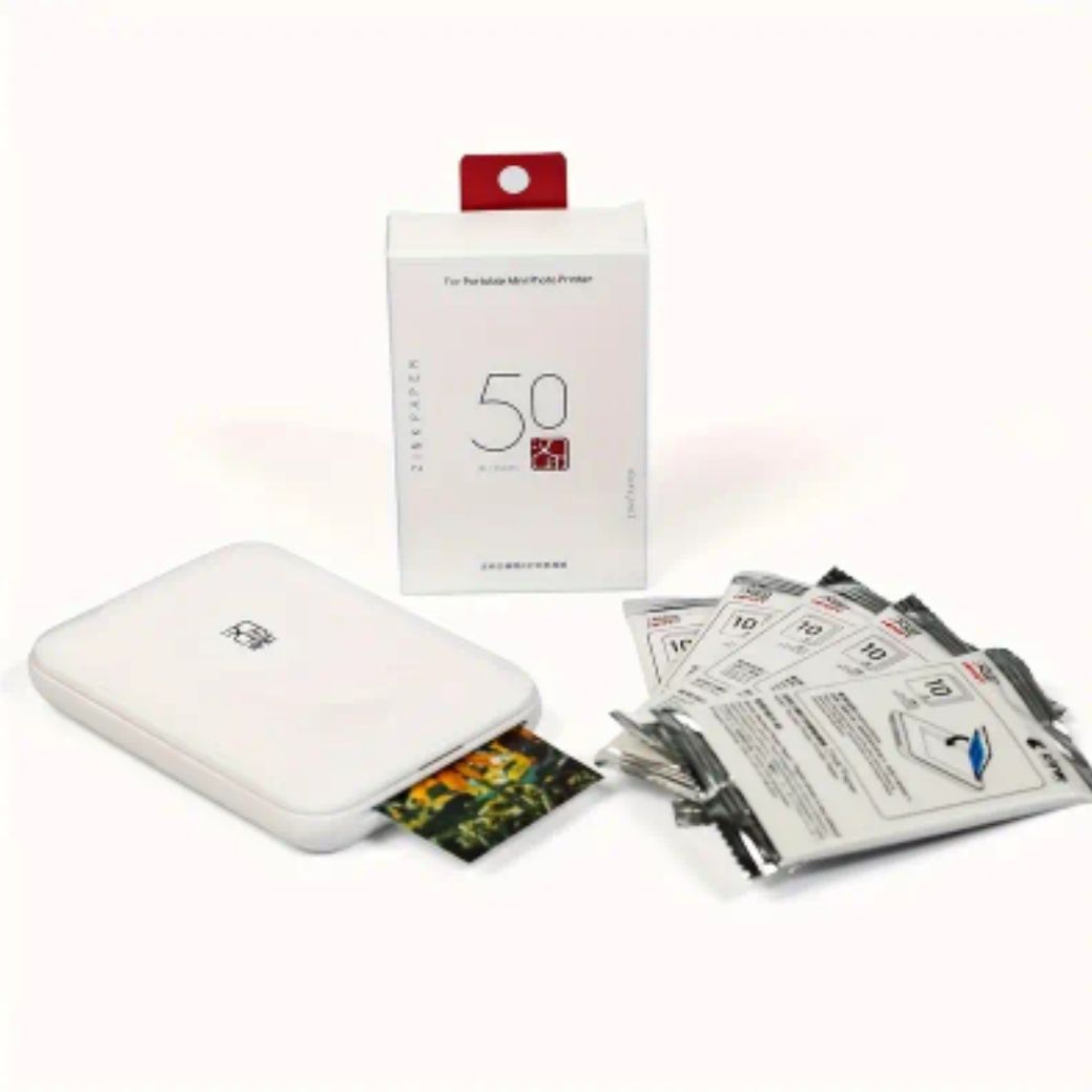 Instax Drukarka do mini zdjęć z telefonu Photo Printer + 50 arkuszy