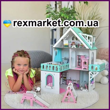 Ляльковий дім 61см міні котедж Кукольный домик Мебель кукла ЛОЛ lol