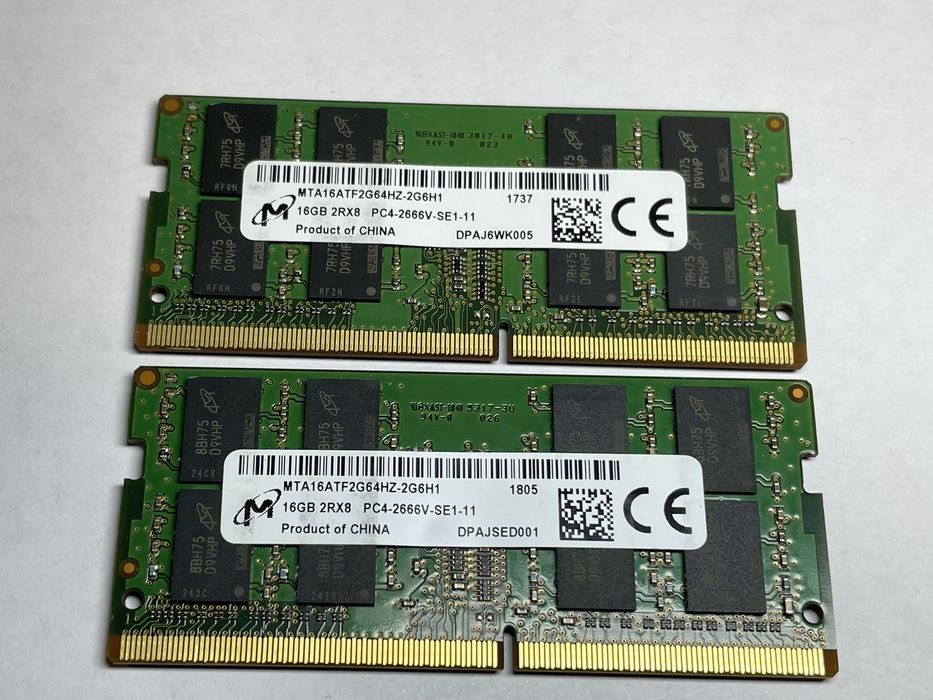 Micron 2x16 gb ddr4 2666 mhz 2rx8 – 32 gb ram sodimm