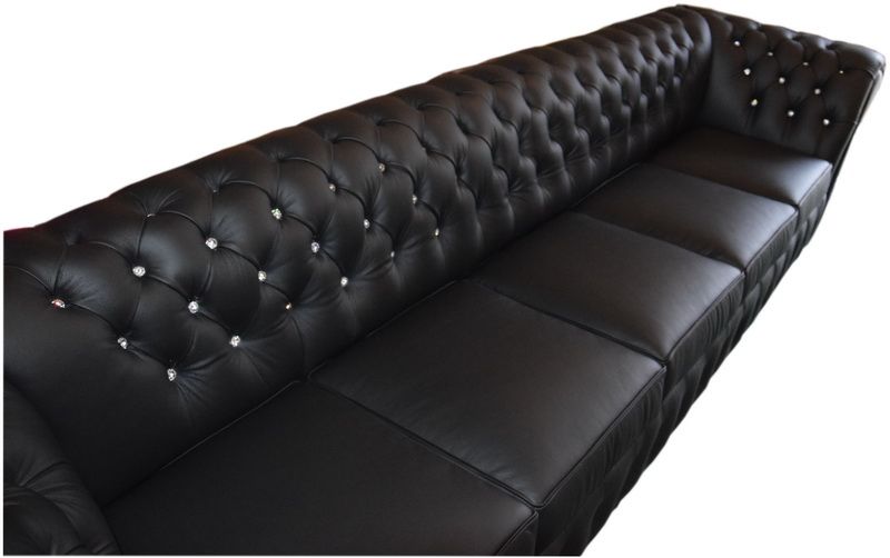 Sofa Pikowana CHESTERFIELD Winchester -5 os. 320 CM ! SKÓRA NATURALNA