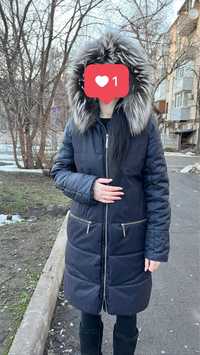 Пальто зима , опушка чернобурка