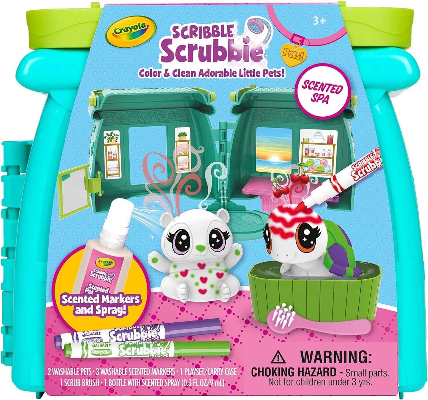 Crayola Scribble Scrubbie Pets Scented Spa Washimals Спа салон Крайола