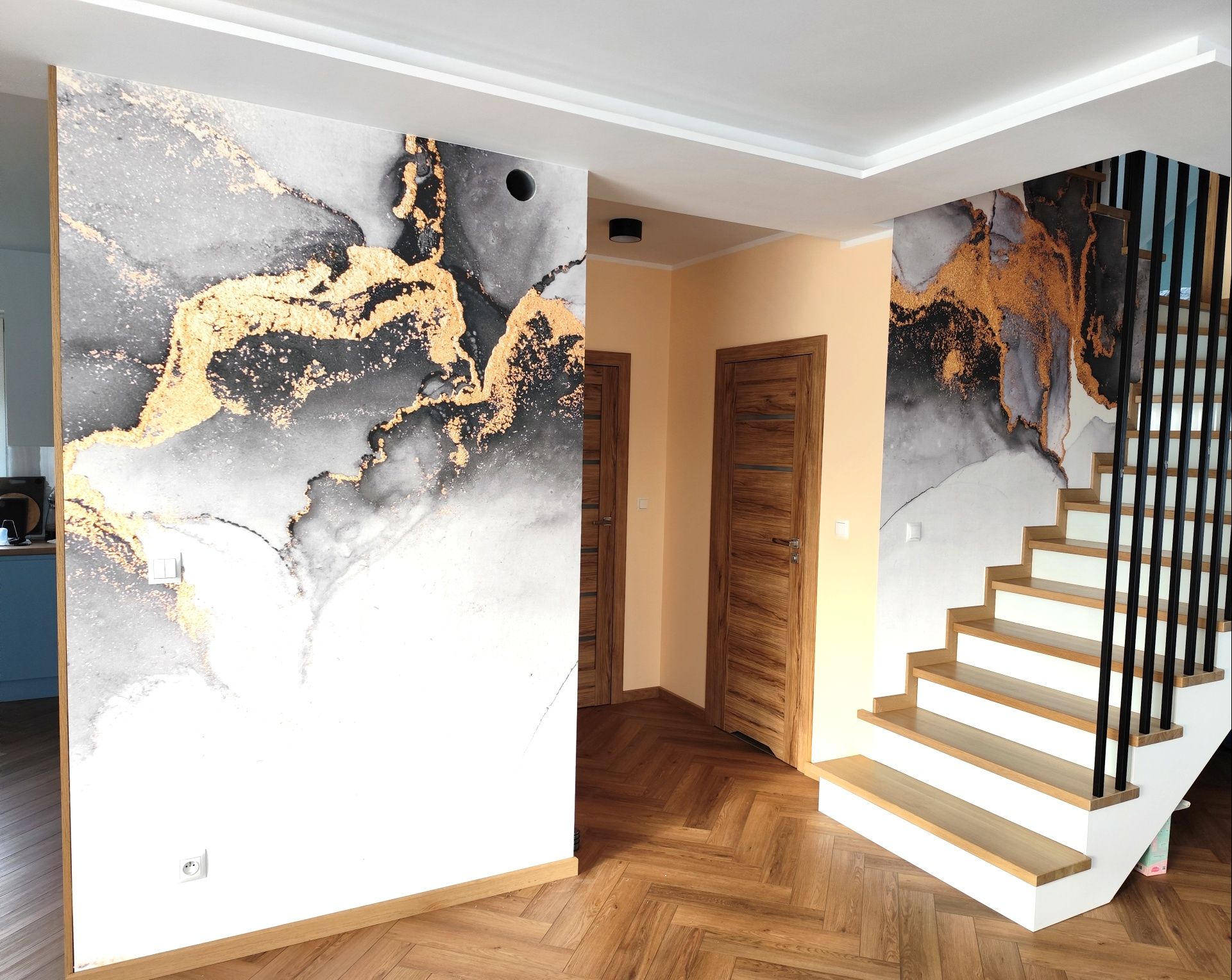 Fototapeta, mural marmur ze złotym