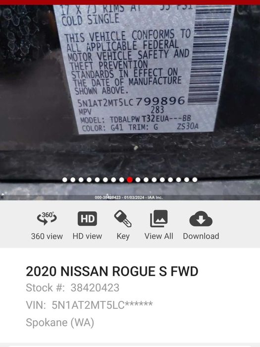 Nissan Rogue 2020 Обмін