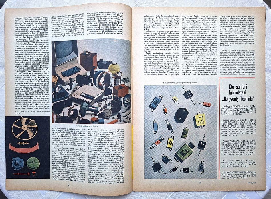 Horyzonty Techniki Nr. 2 , 1973r, miesięcznik naukowo-techniczny, PRL