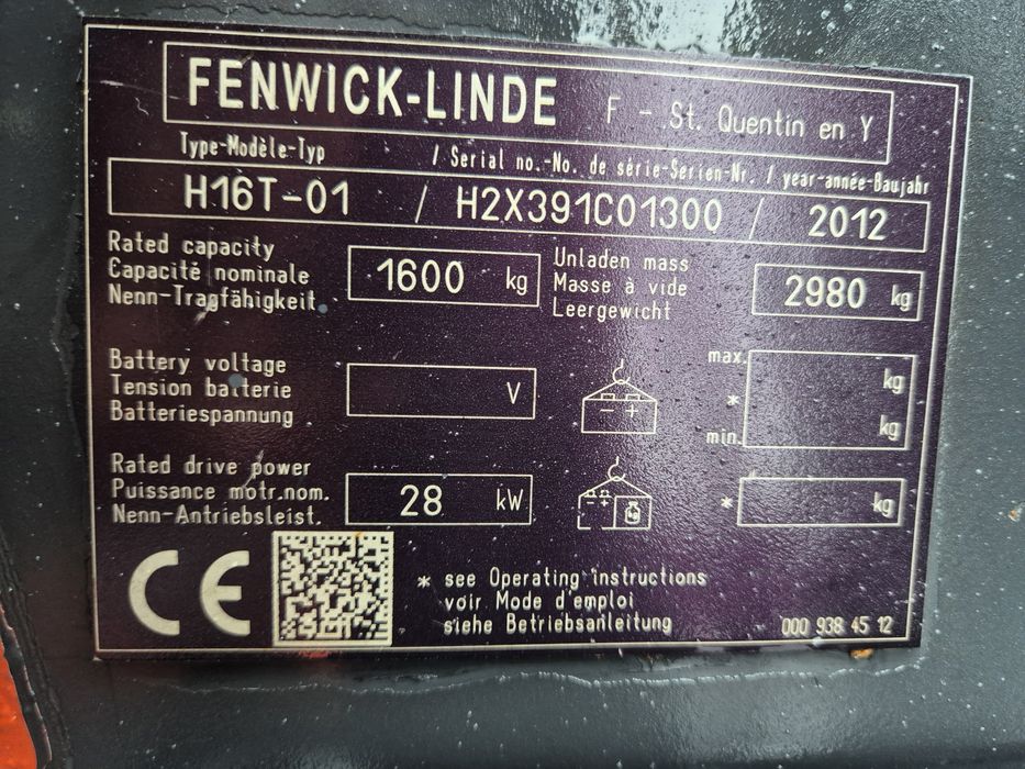 Wózek widłowy LINDE H16T, triplex, przesuw, GAZ, terenowy
