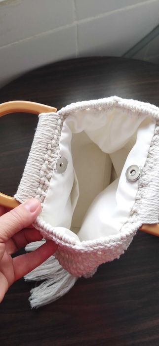 Bolsa macramé de algodão