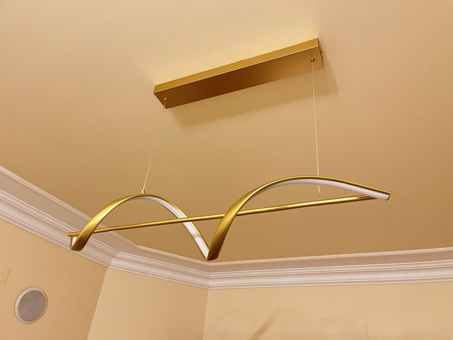 2 candeeiros LED suspenso KHUTTI Metal Dourado