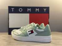 Tommy jeans снікерcи tjw retro basket ess en0en02505 зелений кросівки