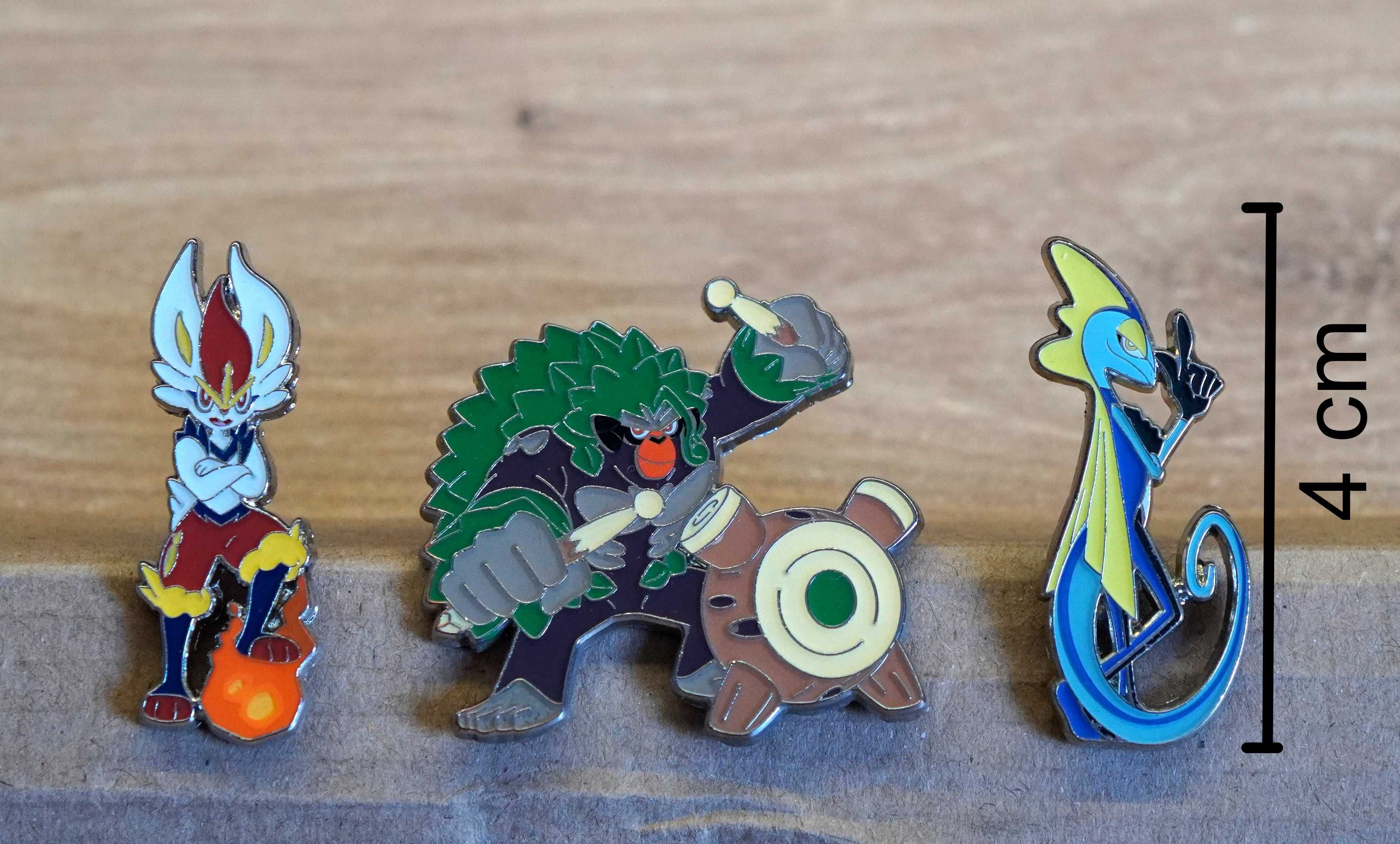 Przypinki Pokemon: Cinderace, Rillaboom, Inteleon Pin