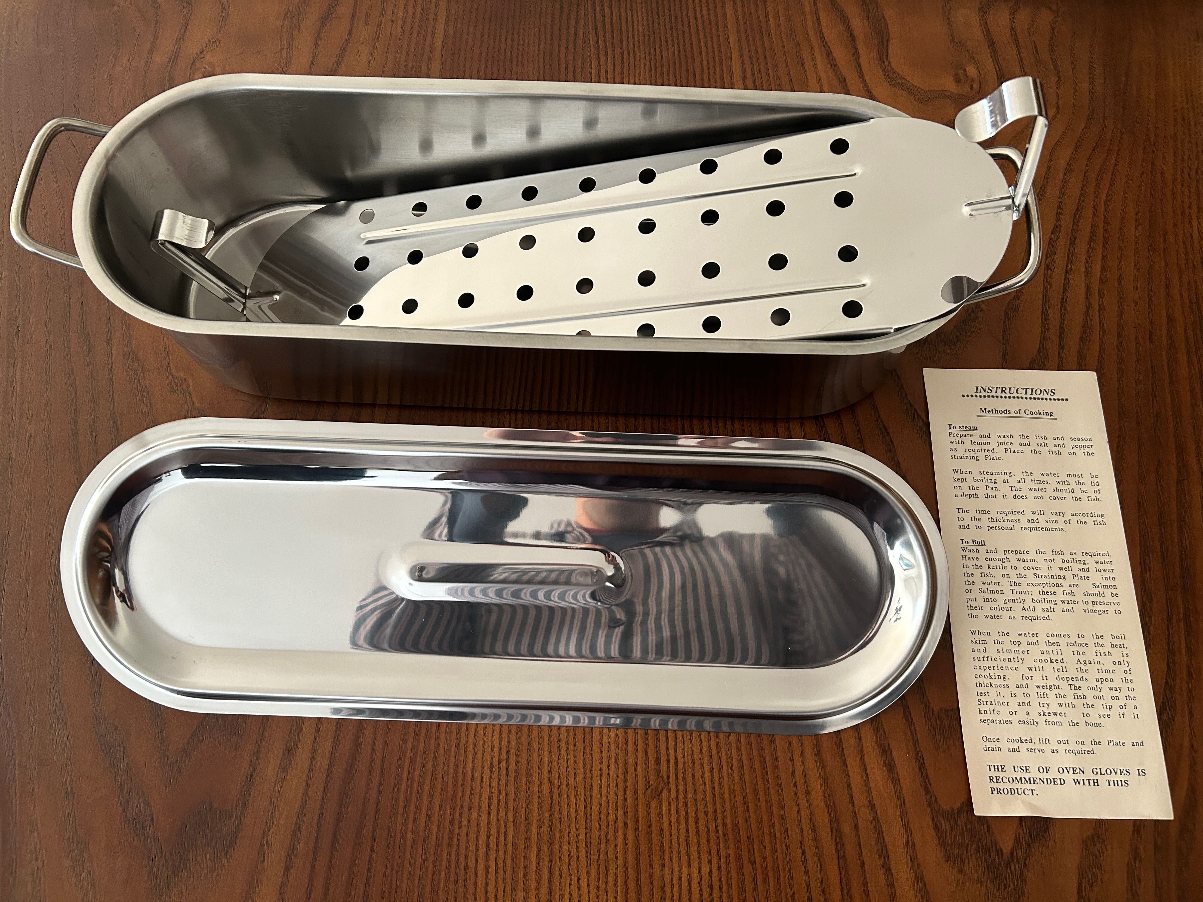 Panela para peixe ("Peixeira") em Inox 45cm (NOVA)