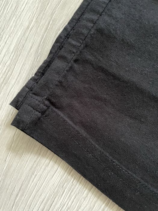 Czarne lniane spodnie z kieszeniami M 38 nowe