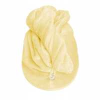 Turban do Włosów Kąpielowy 60x24 Ręcznik Welur Bawełna Żółty