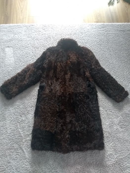 Futro naturalne Karakuły Ciemny brąz L/XL