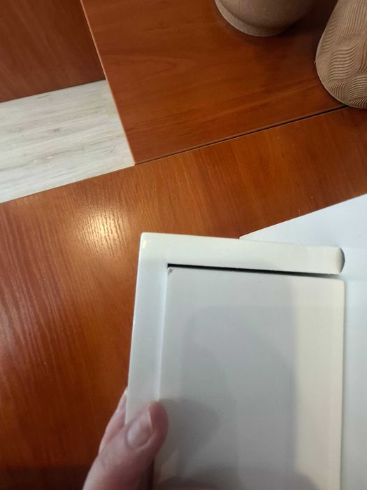 Konsolka z szufladkami,biała, wysoki połysk